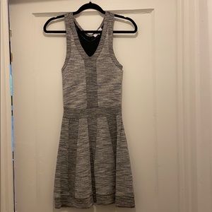 Parker Silver Metallic Cocktail Dress